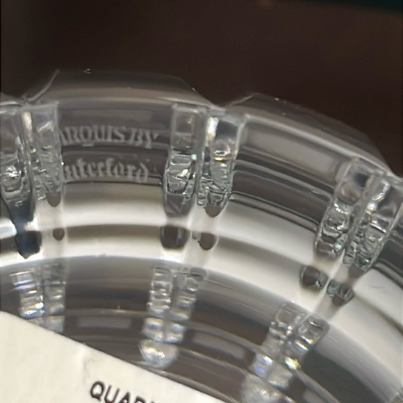 Marquis Waterford Crystal Quadrata Ice Bucket with Metal Tongs in Original Box - Picture 7 of 10